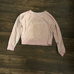 Champion Pink Crew Neck Sweater with Textured Design
